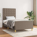 vidaXL tópszínű szövet ágykeret matrac nélkül 90x200 cm
