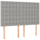 vidaXL világosszürke szövet ágykeret matrac nélkül 140 x 190 cm