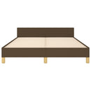 vidaXL sötétbarna szövet ágykeret matrac nélkül 140 x 190 cm