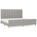 vidaXL világosszürke szövet ágykeret matrac nélkül 200 x 200 cm