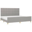 vidaXL világosszürke szövet ágykeret matrac nélkül 200 x 200 cm