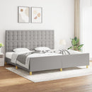 vidaXL világosszürke szövet ágykeret matrac nélkül 200 x 200 cm