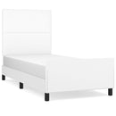 vidaXL fehér műbőr ágykeret fejtámlával 90x190 cm