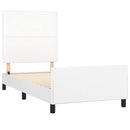 vidaXL fehér műbőr ágykeret fejtámlával 90 x 200 cm