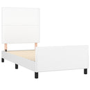 vidaXL fehér műbőr ágykeret fejtámlával 90 x 200 cm