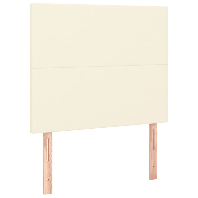 vidaXL krémszínű műbőr ágykeret fejtámlával 100 x 200 cm