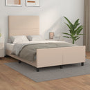 vidaXL cappuccino színű műbőr ágykeret fejtámlával 120x200 cm