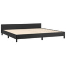 vidaXL fekete műbőr ágykeret fejtámlával 200x200 cm