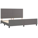 vidaXL szürke műbőr ágykeret fejtámlával 200 x 200 cm
