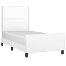 vidaXL fehér műbőr ágykeret fejtámlával 100x200 cm