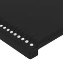 vidaXL fekete műbőr ágykeret fejtámlával 120 x 200 cm