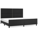 vidaXL fekete műbőr ágykeret fejtámlával 200x200 cm