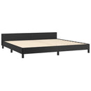 vidaXL fekete műbőr ágykeret fejtámlával 200x200 cm