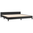 vidaXL fekete műbőr ágykeret fejtámlával 200x200 cm