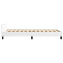 vidaXL fehér műbőr ágykeret fejtámlával 80 x 200 cm