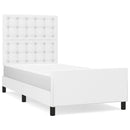 vidaXL fehér műbőr ágykeret fejtámlával 90x190 cm