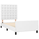 vidaXL fehér műbőr ágykeret fejtámlával 90 x 200 cm