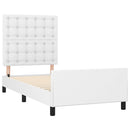 vidaXL fehér műbőr ágykeret fejtámlával 90 x 200 cm
