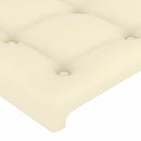 vidaXL krémszínű műbőr ágykeret fejtámlával 90 x 200 cm