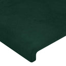 vidaXL sötétzöld bársony ágykeret matrac nélkül 80 x 200 cm