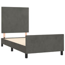 vidaXL sötétszürke bársony ágykeret matrac nélkül 90x190 cm