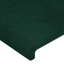 vidaXL sötétzöld bársony ágykeret matrac nélkül 100x200 cm