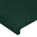 vidaXL sötétzöld bársony ágykeret matrac nélkül 140 x 190 cm