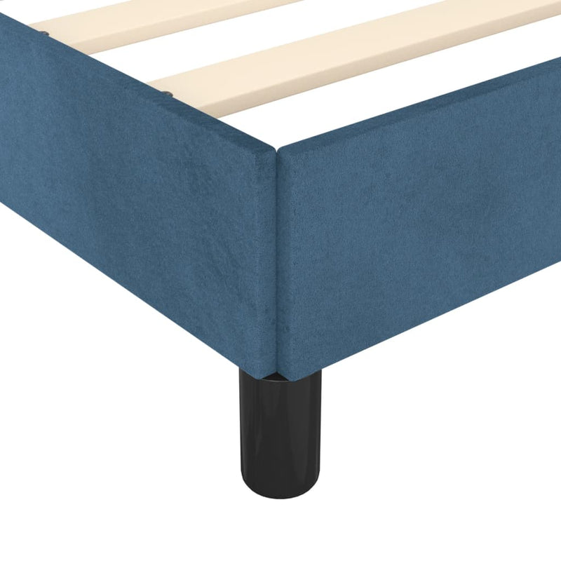 vidaXL sötétkék bársony ágykeret matrac nélkül 140 x 190 cm