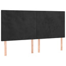 vidaXL fekete bársony ágykeret matrac nélkül 160 x 200 cm
