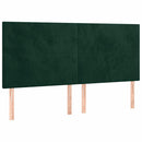 vidaXL sötétzöld bársony ágykeret matrac nélkül 160x200 cm
