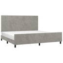 vidaXL világosszürke bársony ágykeret matrac nélkül 200 x 200 cm