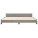 vidaXL világosszürke bársony ágykeret matrac nélkül 200 x 200 cm