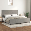 vidaXL világosszürke bársony ágykeret matrac nélkül 200 x 200 cm