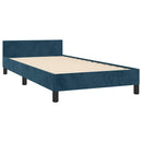 vidaXL sötétkék bársony ágykeret matrac nélkül 90x190 cm