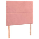 vidaXL rózsaszín bársony ágykeret fejtámlával 90x200 cm