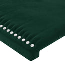 vidaXL sötétzöld bársony ágykeret matrac nélkül 100x200 cm