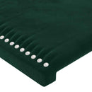 vidaXL sötétzöld bársony ágykeret matrac nélkül 120 x 200 cm