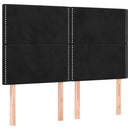 vidaXL fekete bársony ágykeret matrac nélkül 140x200 cm
