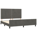 vidaXL sötétszürke bársony ágykeret matrac nélkül 160 x 200 cm