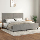 vidaXL világosszürke bársony ágykeret matrac nélkül 200 x 200 cm