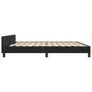vidaXL fekete bársony ágykeret matrac nélkül 200 x 200 cm