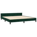 vidaXL sötétzöld bársony ágykeret matrac nélkül 200x200 cm