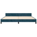 vidaXL sötétkék bársony ágykeret matrac nélkül 200x200 cm