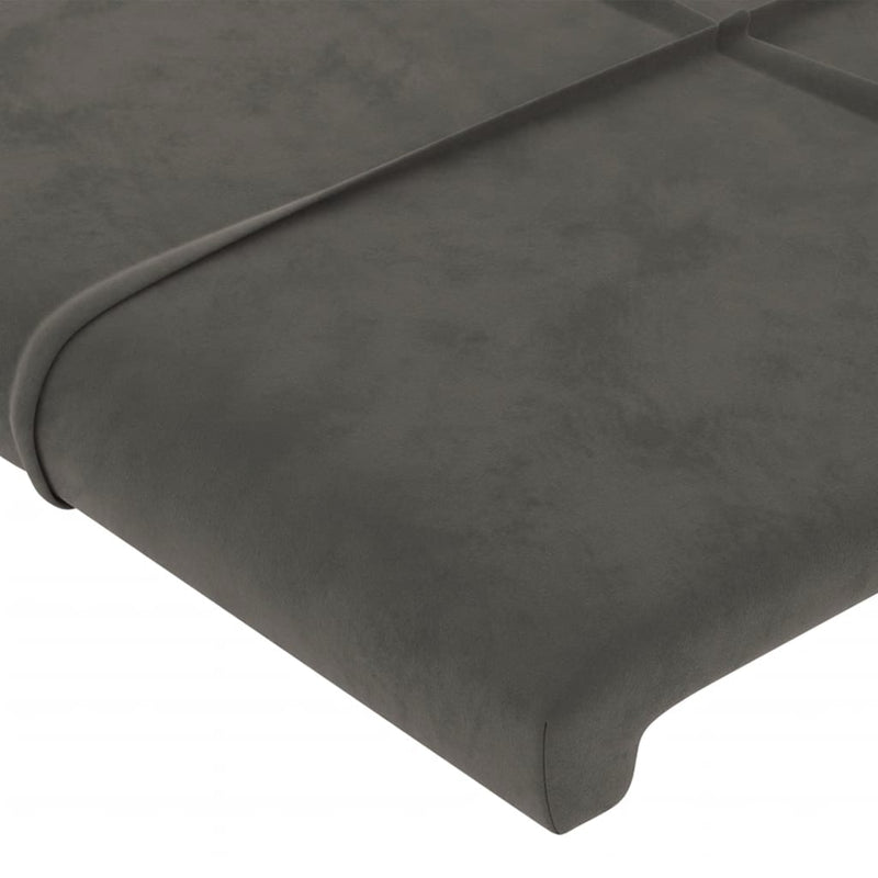 vidaXL sötétszürke bársony ágykeret matrac nélkül 90x190 cm