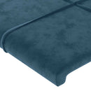 vidaXL sötétkék bársony ágykeret matrac nélkül 90x200 cm