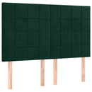 vidaXL sötétzöld bársony ágykeret matrac nélkül 140 x 190 cm