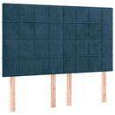 vidaXL sötétkék bársony ágykeret matrac nélkül 140 x 190 cm