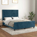 vidaXL sötétkék bársony ágykeret matrac nélkül 140 x 190 cm