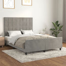 vidaXL világosszürke bársony ágykeret matrac nélkül 140x200 cm