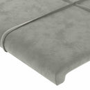 vidaXL világosszürke bársony ágykeret matrac nélkül 160 x 200 cm